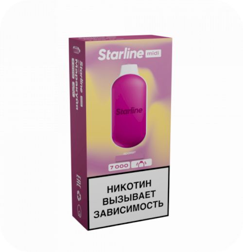 Starline midi 7000 затяжек (Ананас)
